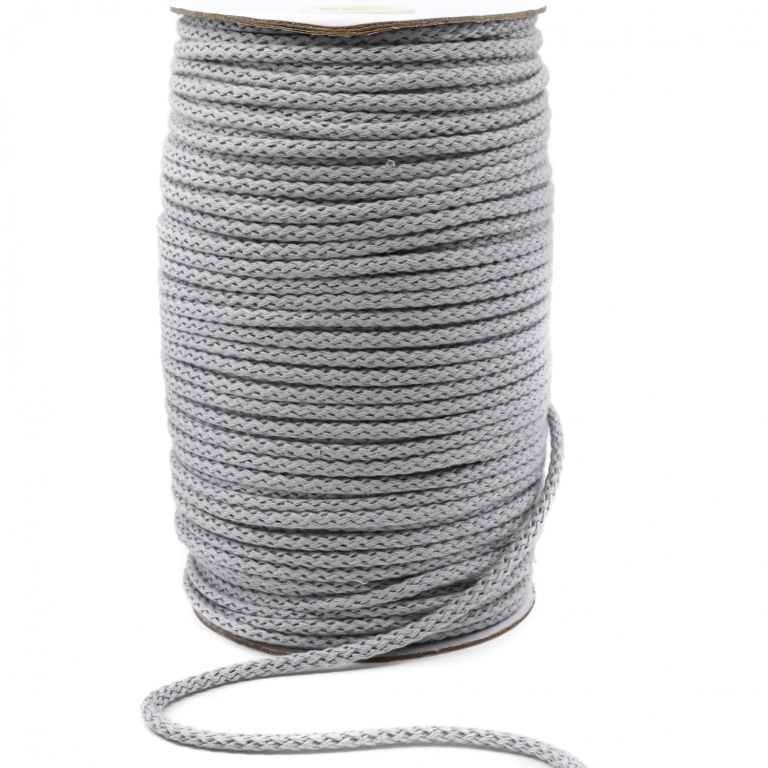 Snur Bumbac 4mm, Gri Deschis (100 m/rola)