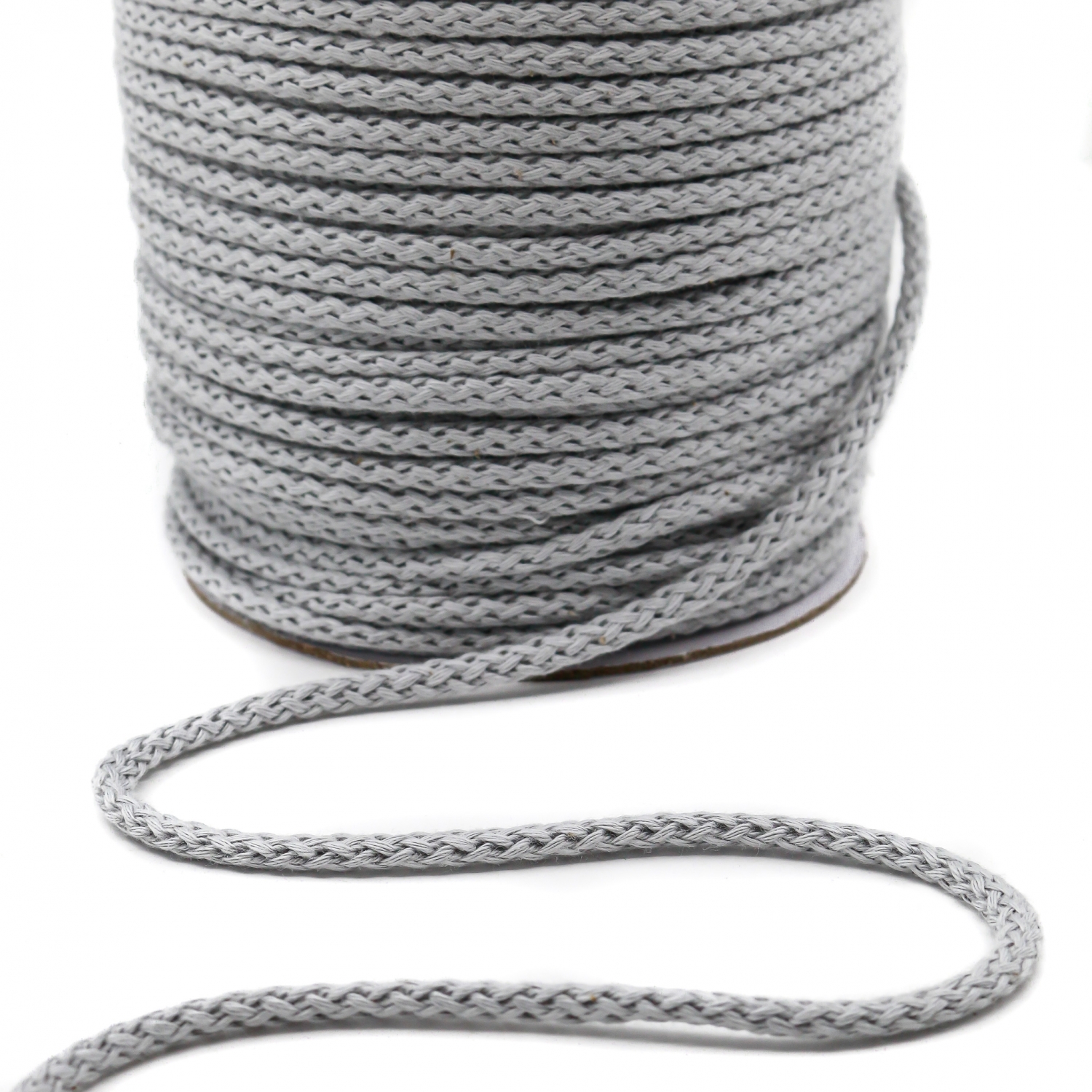 Snur Bumbac 4mm, Gri Deschis (100 m/rola) - 2
