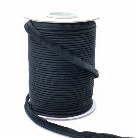 Croitorie - Bias Cord/Vipusca, 3 mm, Bumbac, Negru (50 m/rola)
