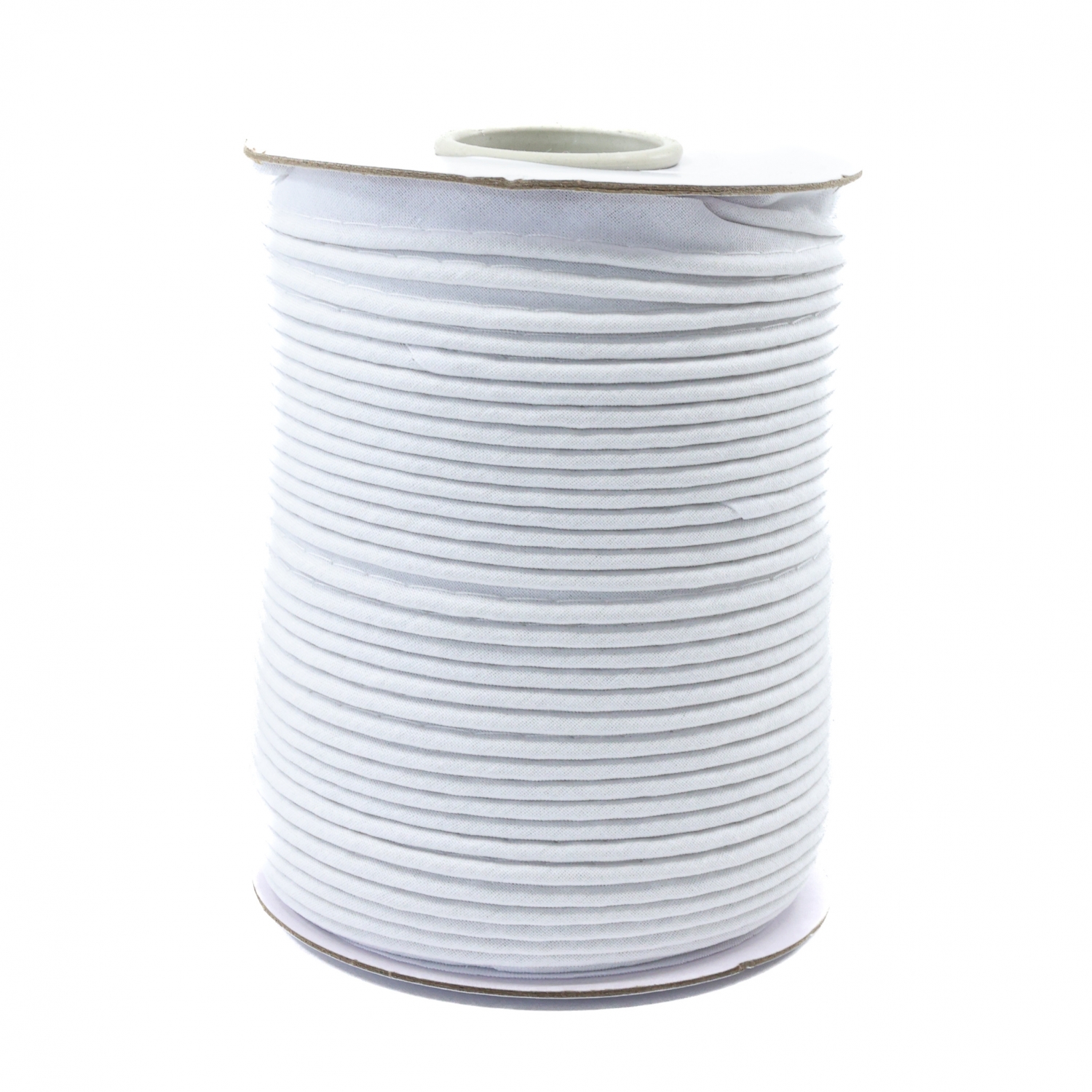 Bias Cord/Vipusca, 3 mm, Bumbac, Alb (50 m/rola)