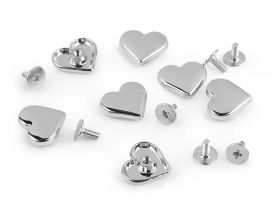 Croitorie - Șurub nit pentru șelărie, inimă 15x14 mm (7 buc/pachet) Cod: 930727