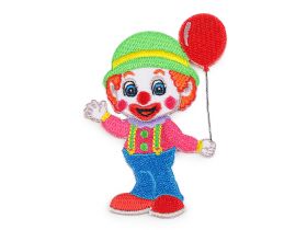 Adhesive, Thermoadhesive and Decorative Emblems - Clown Iron-On Patch (1 pcs/pack) Code:400357