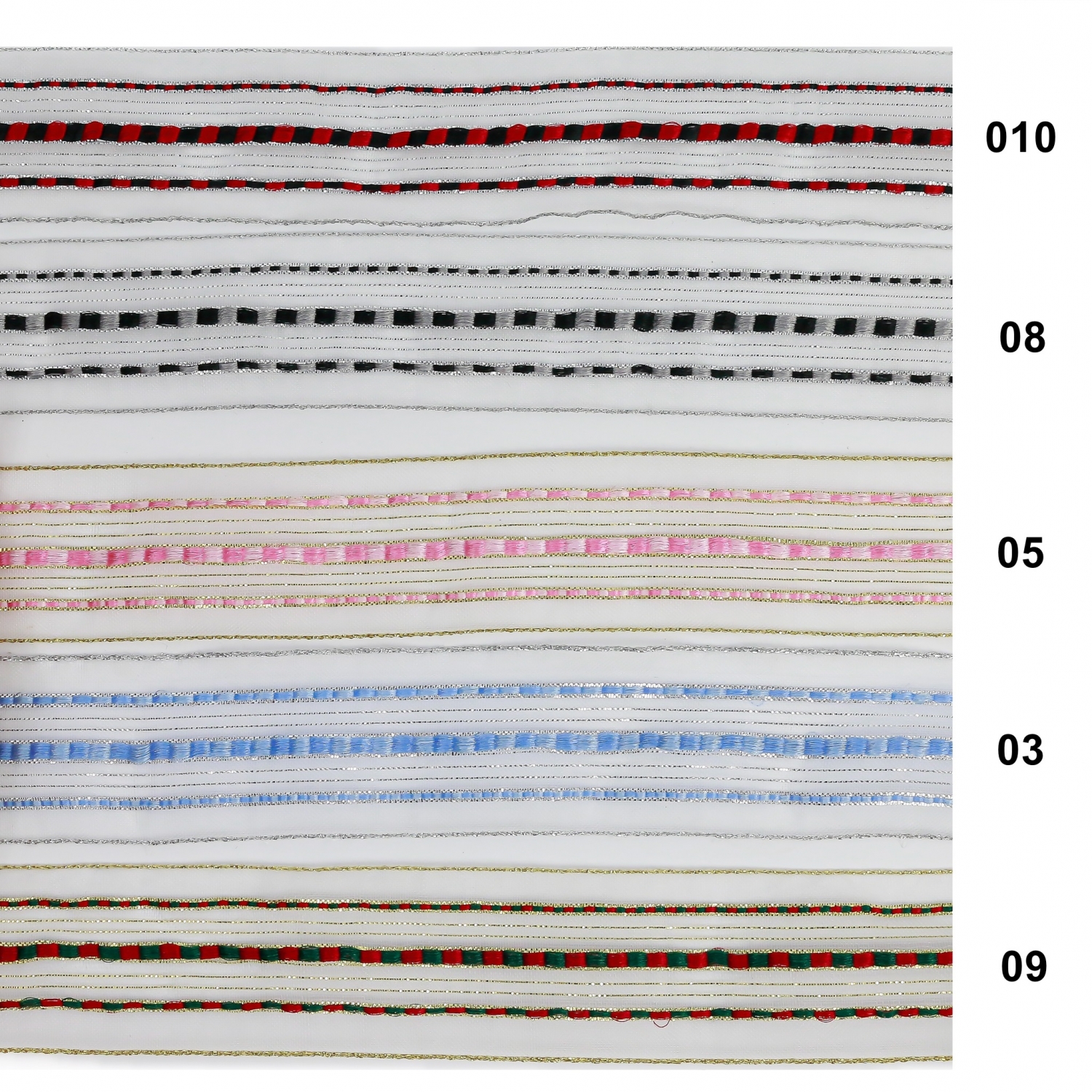 Banda Decorativa cu Fir Metalic, latime 37 mm (10 metri/rola) Cod: 1717
