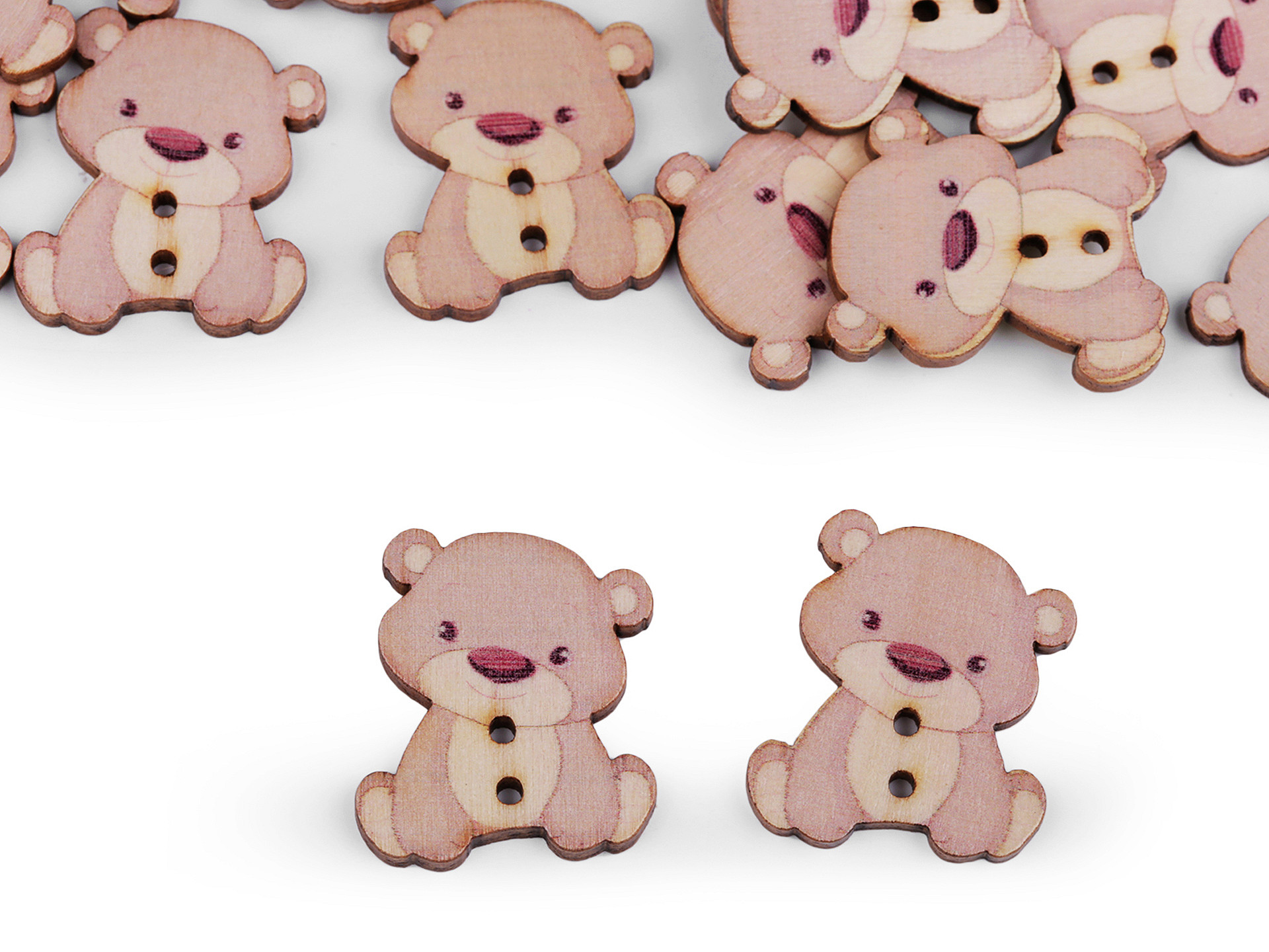 Nasturi Decorativi din Lemn (50 bucati/pachet) Cod: 360629