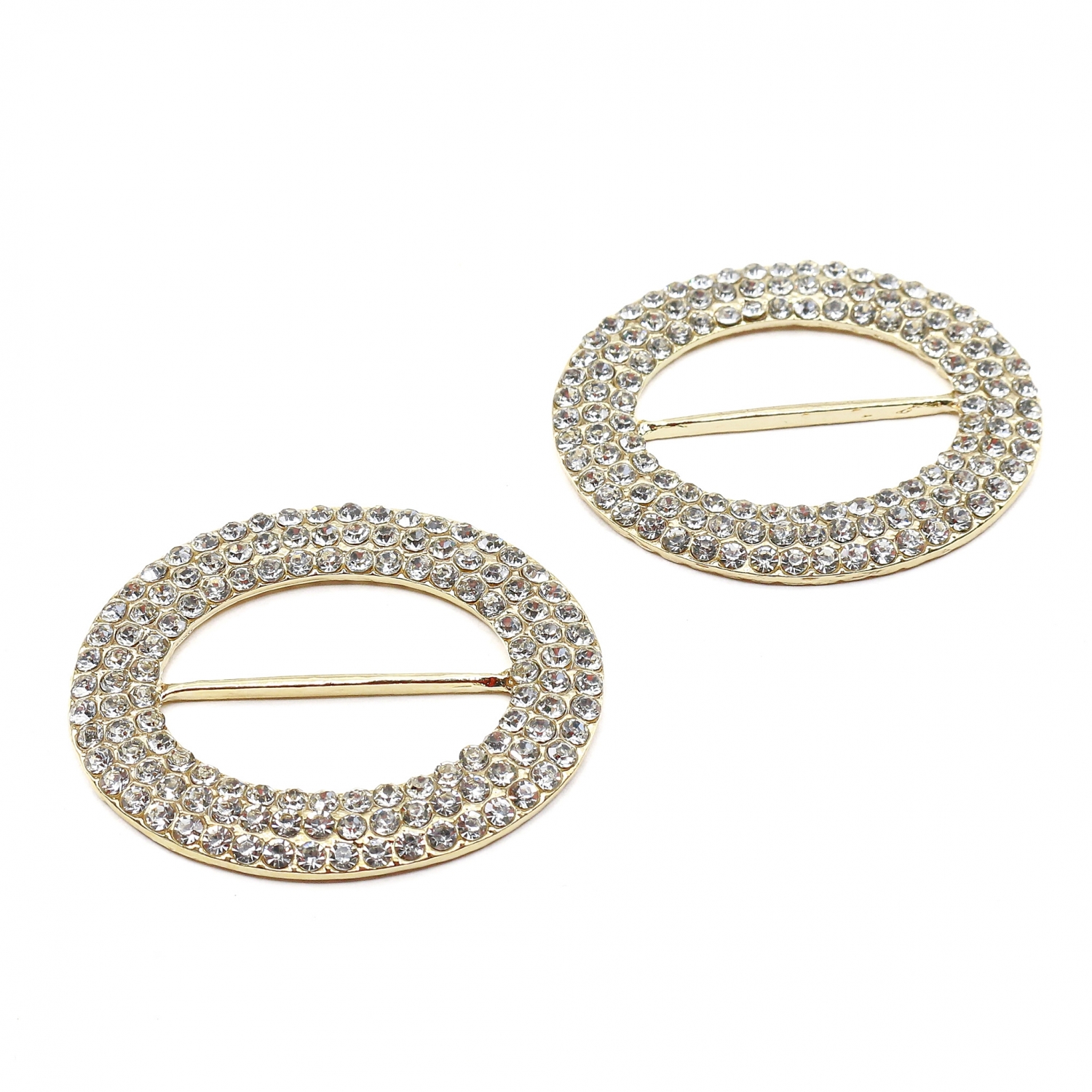 Catarame Metalice cu Strasuri, 53 x 45 mm (6 bucati/punga)Cod: ME0688