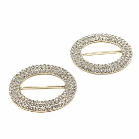 Decorare - Catarame Metalice cu Strasuri, 53 x 45 mm (6 bucati/punga)Cod: ME0688