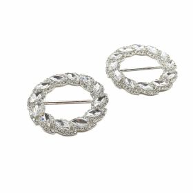 Decorare - Catarame Metalice cu Strasuri, diametru 70 mm (6 bucati/punga)Cod: ME0679