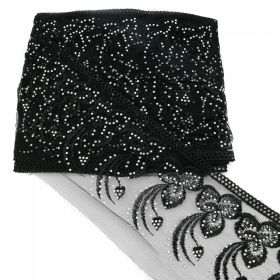 REDUCERI  % - Dantela Brodata pe Tul, latime 15 cm (5.40 m/rola) Cod: LA1110