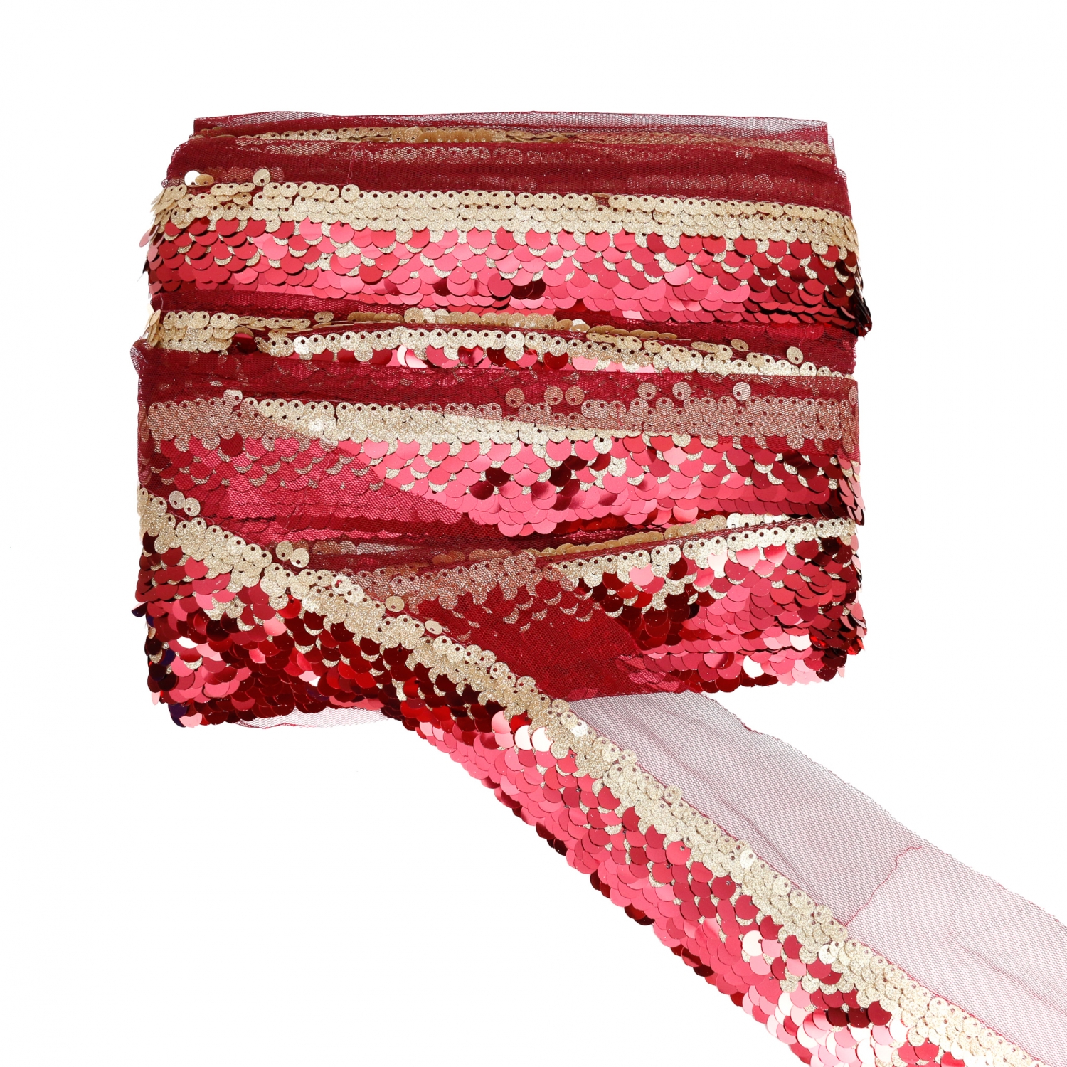 Trim/Border with Seaquins, Bordeaux (16,5 meters/roll)Code: ARN1182