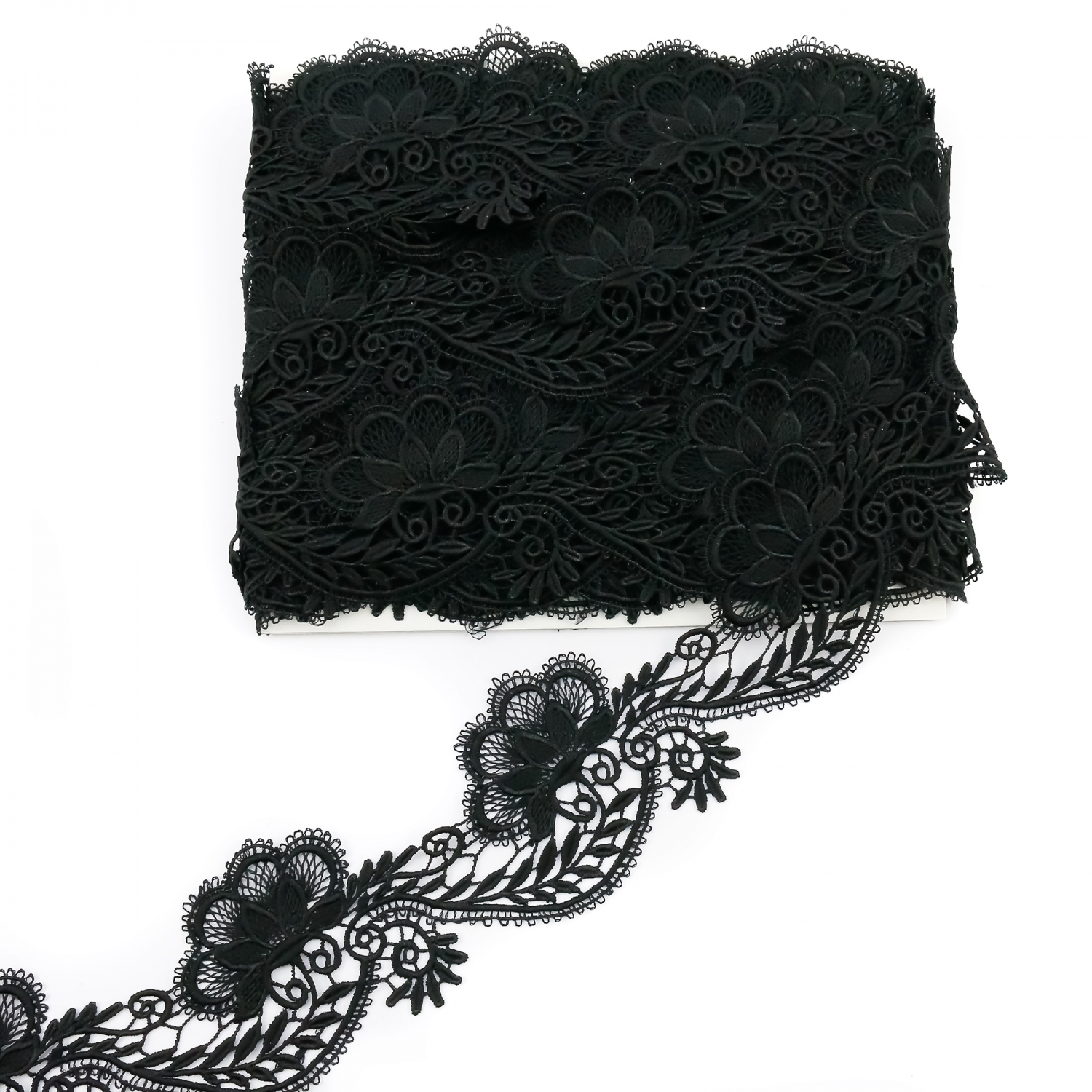 Border Lace Embroidered, width 8 cm (13,72 meters/roll)Code: HX078 - 14