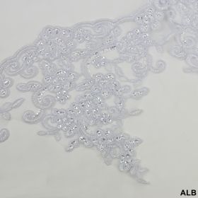 Pasmanterie cu Paiete si Margele (9.14 m/rola)Cod: DANTELA 400SA - Dantela cu Paiete, latime 26 cm (13.60 metru/rola)Cod: LA4629