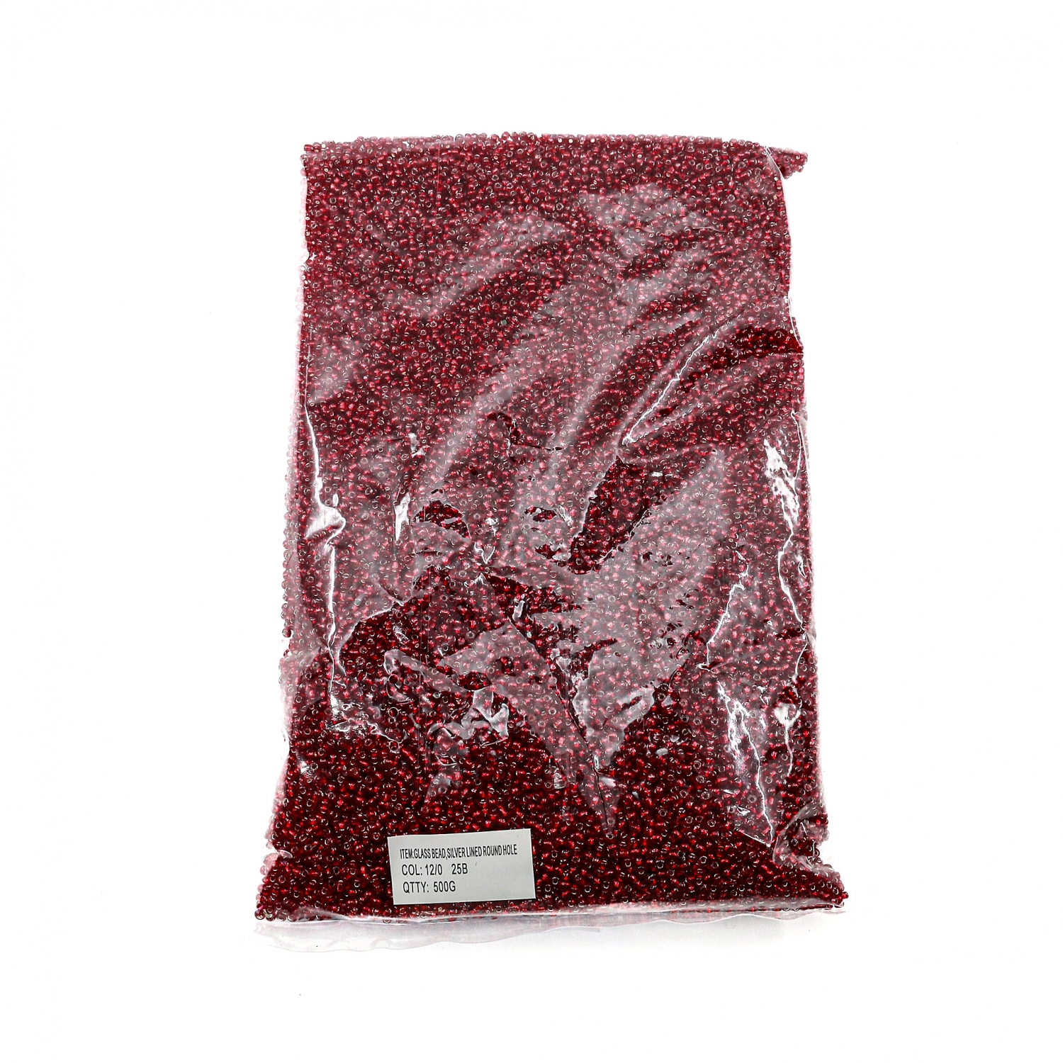 Margele Sticla, Rosu Lucios #25B (500 gr/punga)