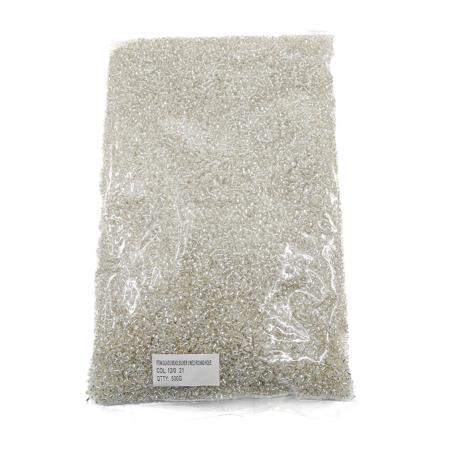 Margele Sticla, Argintiu #21 (500 gr/punga)