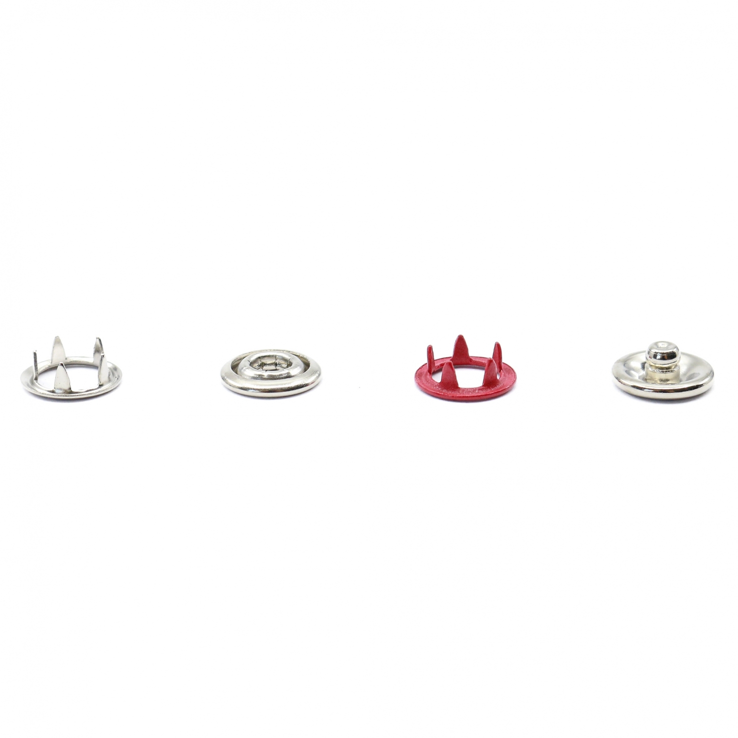 Capse din Metal, 9.5 mm, Rosu (250 seturi/pachet) - 3
