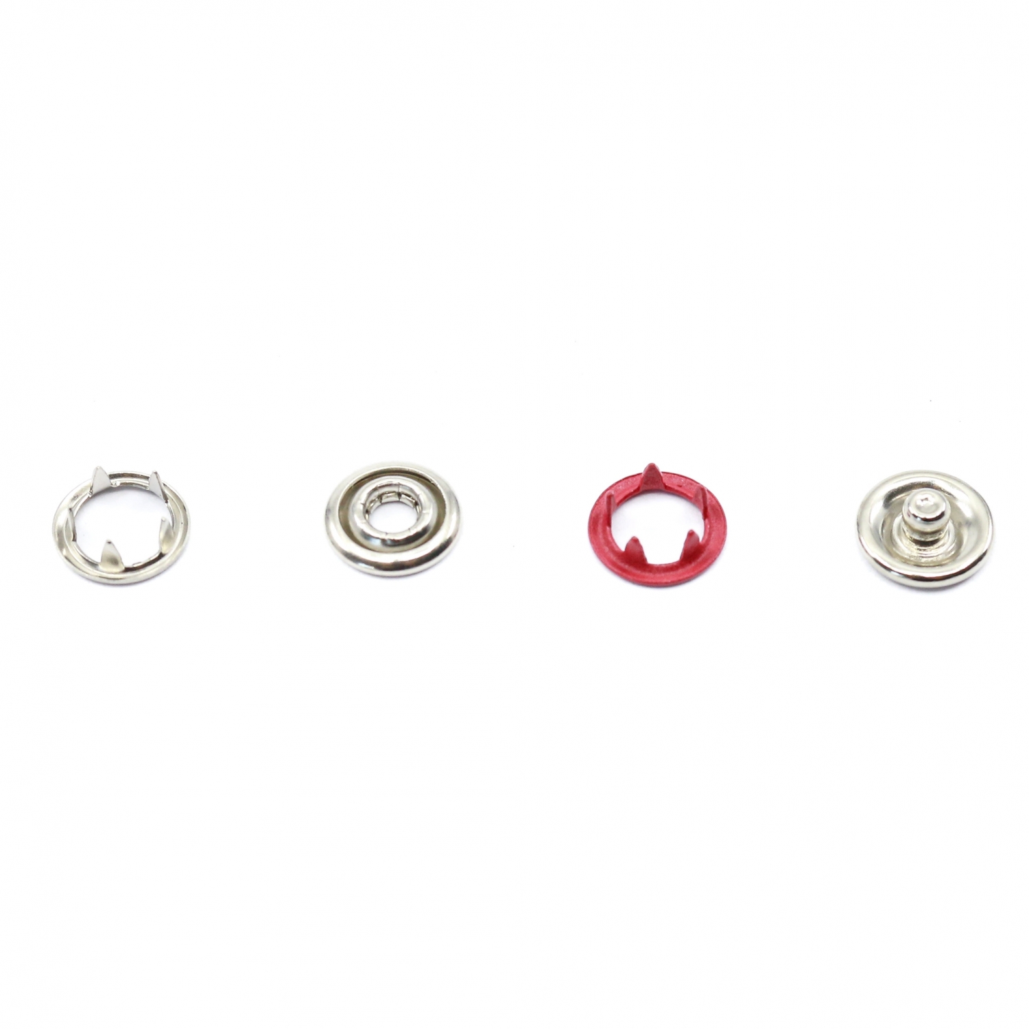 Capse din Metal, 9.5 mm, Rosu (250 seturi/pachet) - 2