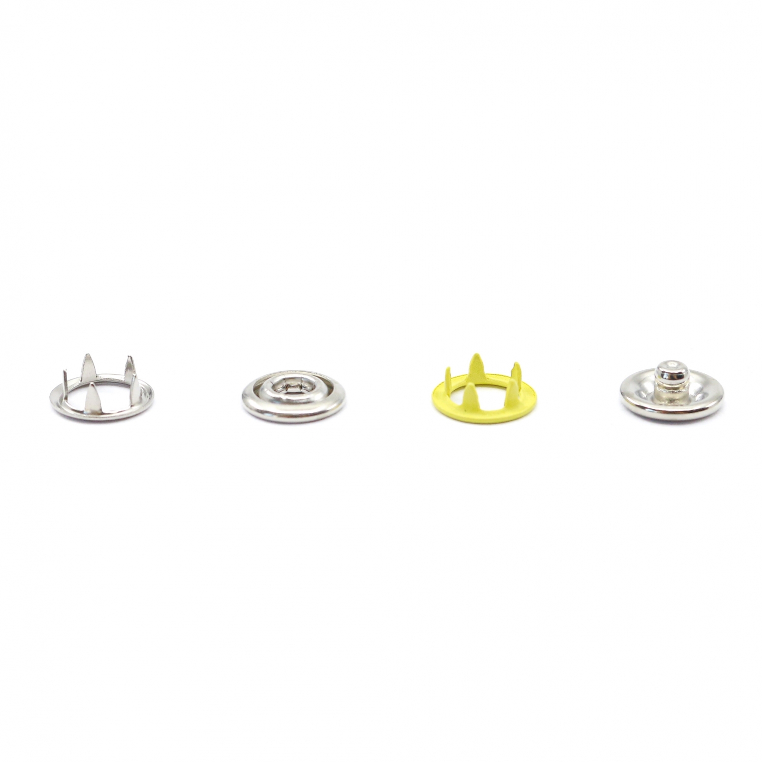 Capse din Metal, 9.5 mm, Galben (250 seturi/pachet) - 3
