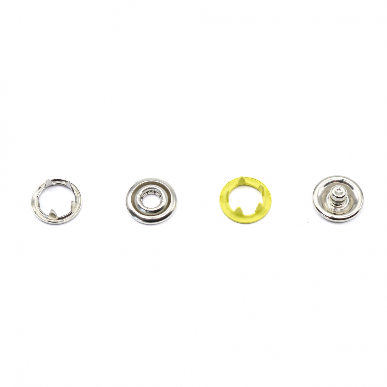 Capse din Metal, 9.5 mm, Galben (250 seturi/pachet) - 2