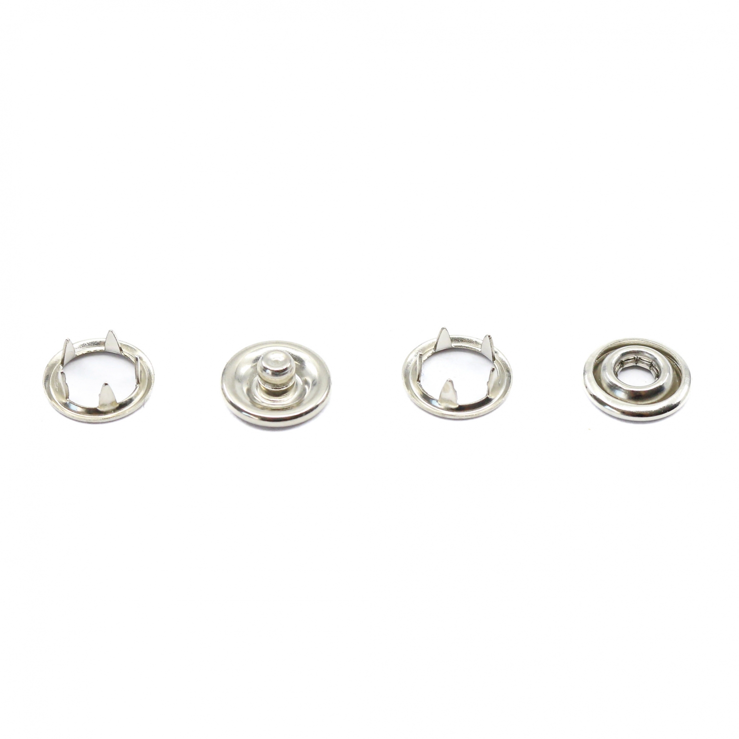Capse din Metal, 9.5 mm, Nickel (250 seturi/pachet) - 2