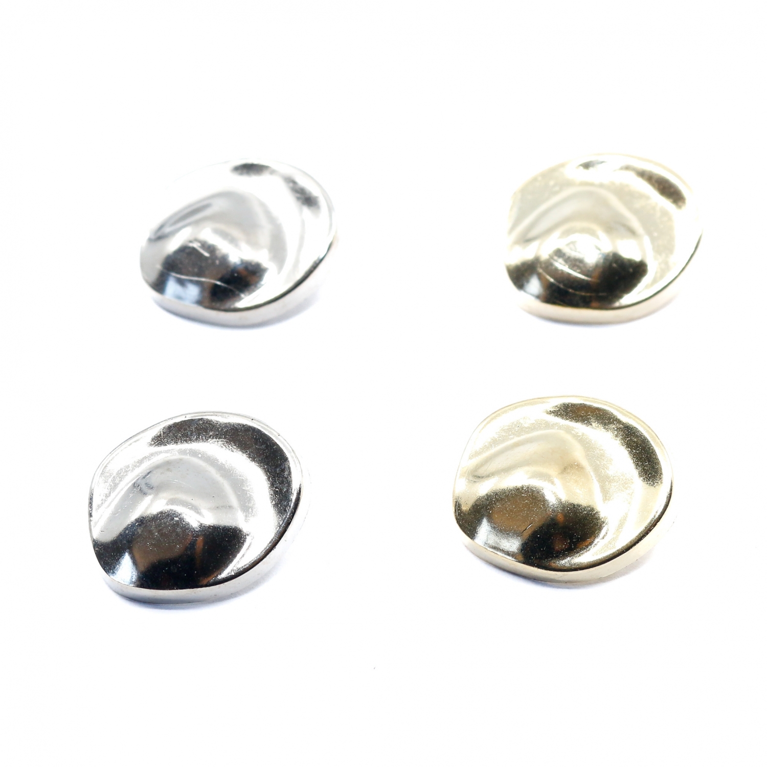 Nasturi Metalizati, cu Picior, din Plastic, 25 mm (50 bucati/pachet)Cod: P517/40