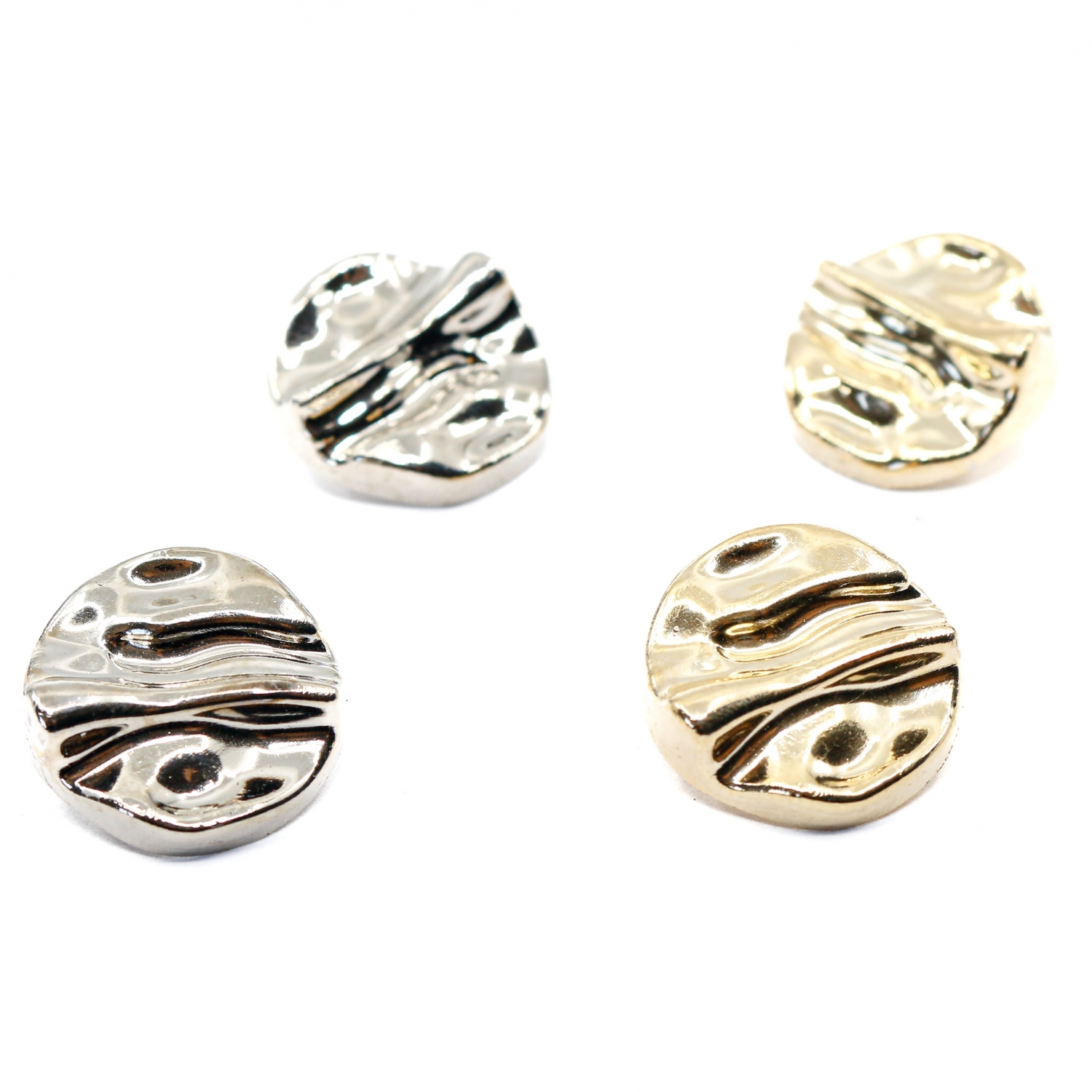 Nasturi Metalizati, cu Picior, din Plastic, 25 mm (50 bucati/pachet)Cod: P513/40