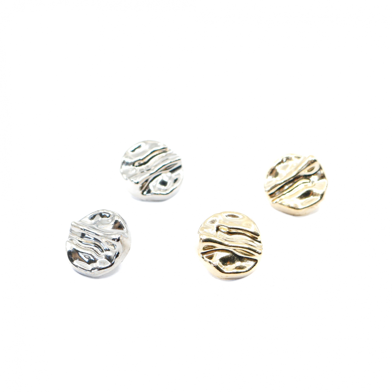 Nasturi Metalizati, cu Picior, din Plastic, 18 mm (100 bucati/pachet)Cod: P513/28