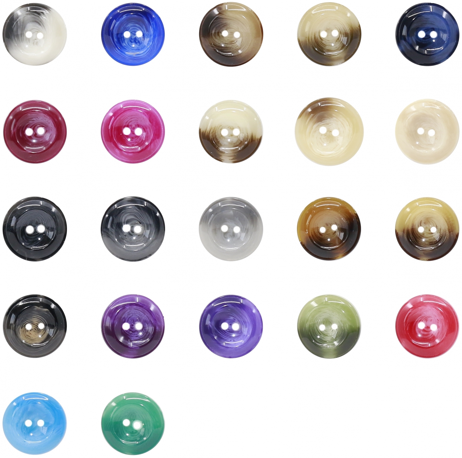 Nasturi din Plastic cu 2 Gauri, 18 mm (100 bucati/pachet) Cod: PL24/28