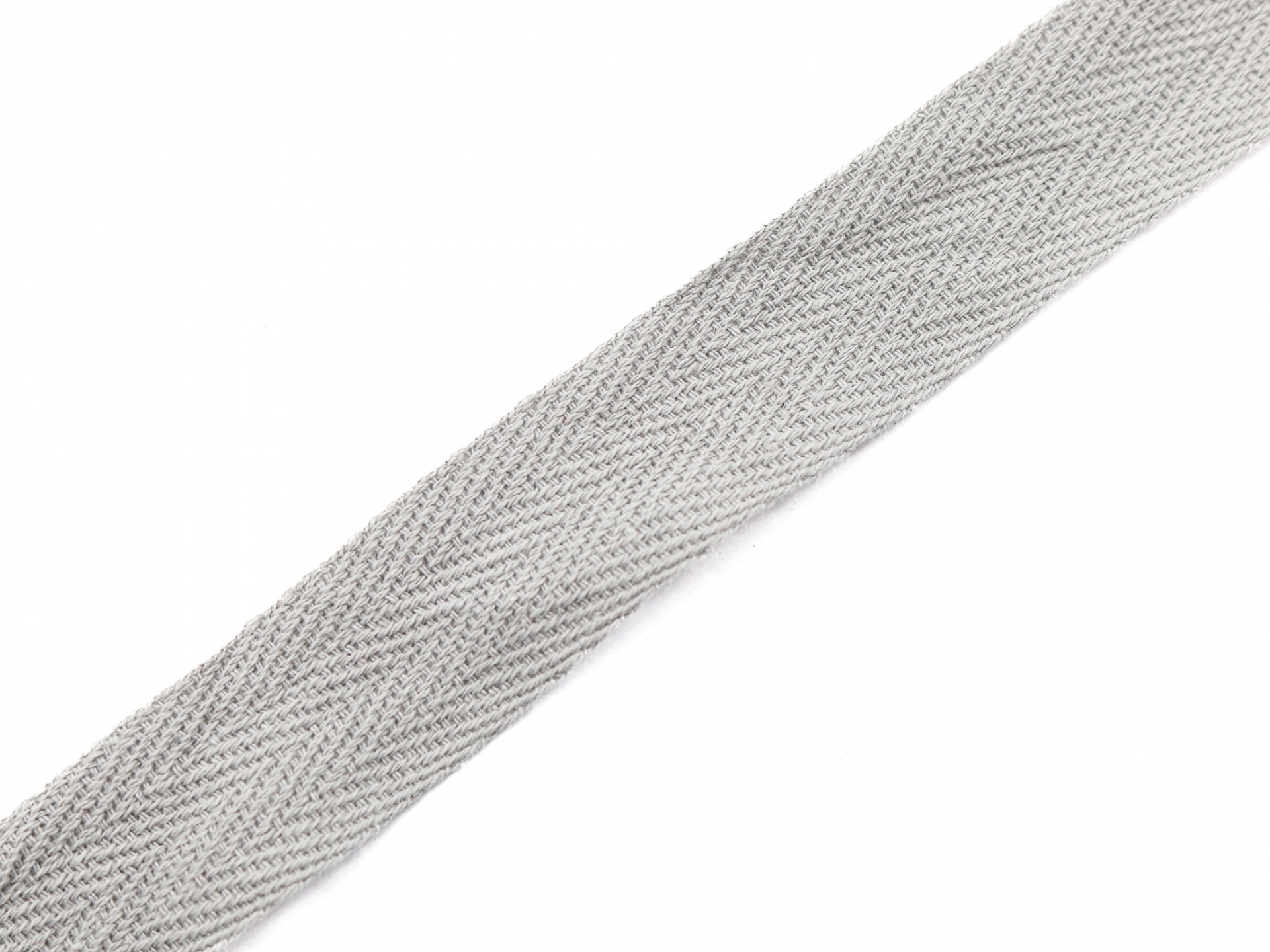 Banda Decorativa Bumbac, Herringbone, Gri Deschis, latime 20 mm (50 metri/rola) - 2