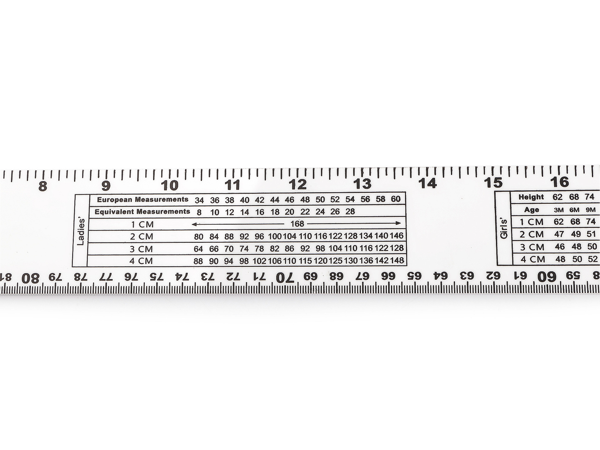 Rigla Croitorie cu Marimi, 100 cm (1 buc/pachet)Cod: 940433 - 3