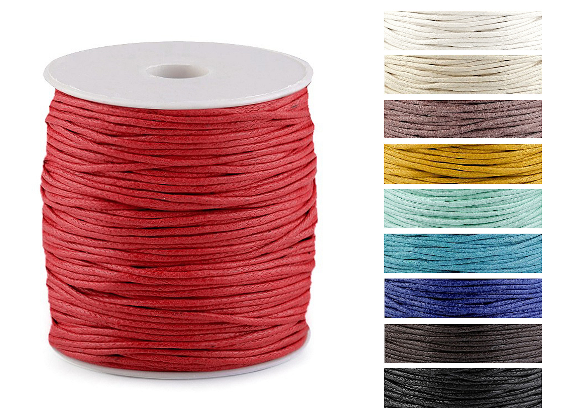 Cotton Waxed Cord, 1.8 mm  (1 roll) Code: 310070