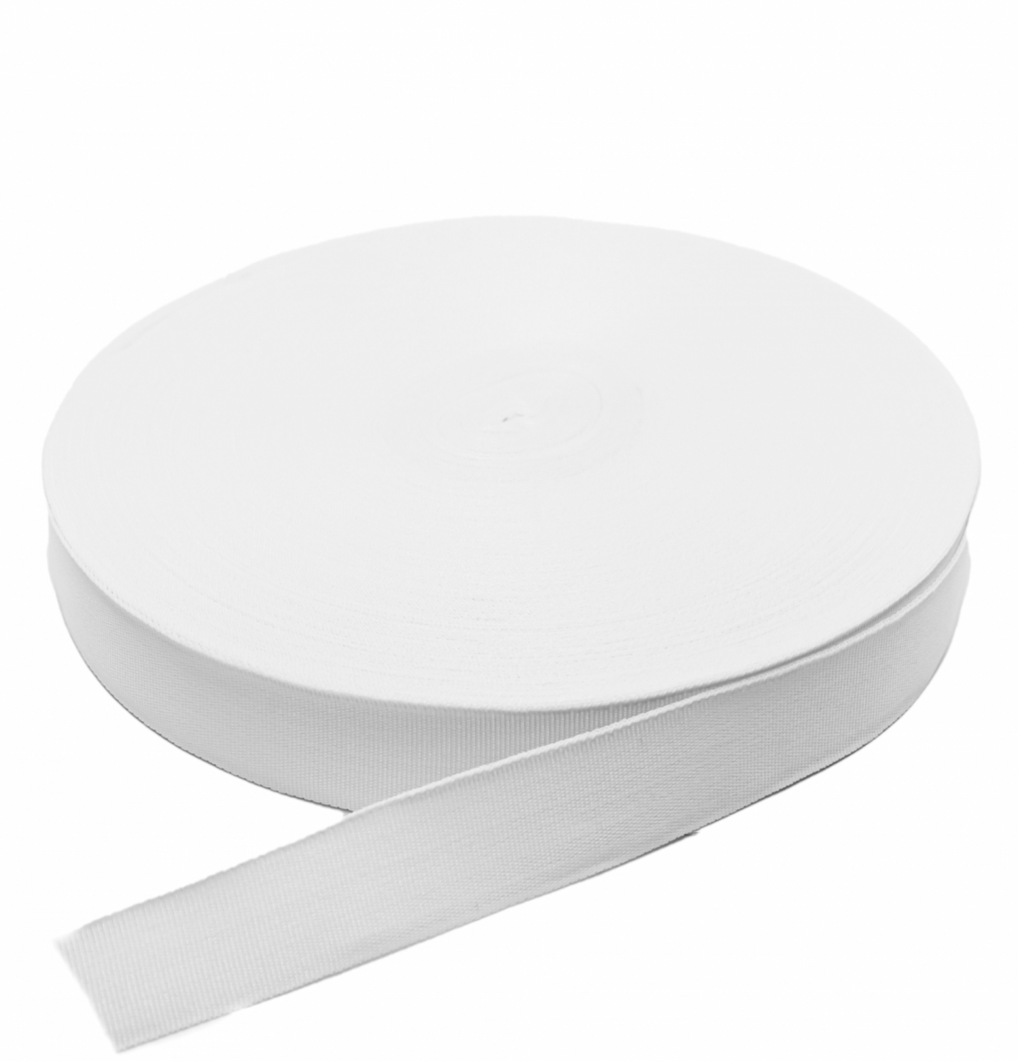 White Polyester Ribbon - 40 mm (100 meters/roll)