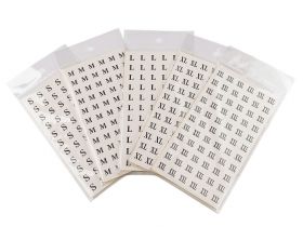 Etichete din Metal (10 bucati/pachet) cod: ET-MET - Etichete Marimi Adezive (10 file/pachet)