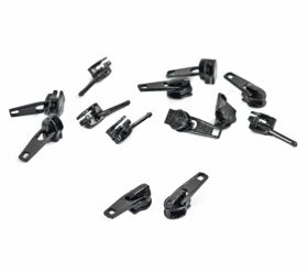 80 cm Metallic Zipper with 2 Sliders with 10 mm Teeth (1 pcs/pack) - Metal Zipper Slider for 7mm Teeth Zipper (500 pcs/pack)