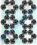 Sewing Snap Fasteners, 11 mm, Black, Nickel (8 sheets/pack)Code: 555-2  - 1