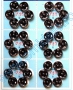 Sewing Snap Fasteners, 10 mm, Black, Nickel (8 sheets/pack)Code: 555-1 - 1