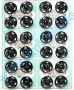 Sewing Snap Fasteners, 13.5 mm, Black, Nickel (6 sheets/pack)Code: 555-3 - 1