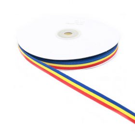 Tricolor Tape and Cord - Three Color Ribbon, width 10 mm (50 m/roll)