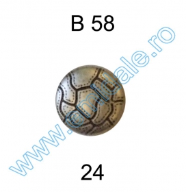 Nasture Plastic Metalizat ABH024-4, Marimea 36 (144 buc/pachet) - Nasture Plastic Metalizat B58, Marimea 24 (144 buc/pachet)