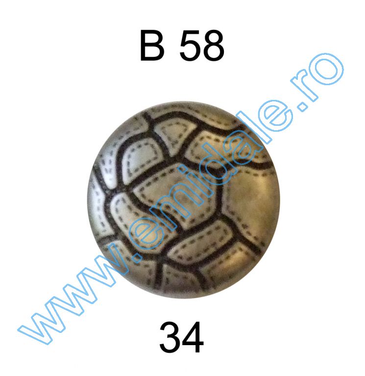 Nasture Plastic Metalizat B58, Marimea 34 (144 buc/pachet) 