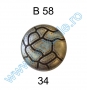 Nasture Plastic Metalizat B58, Marimea 34 (144 buc/pachet)  - 1