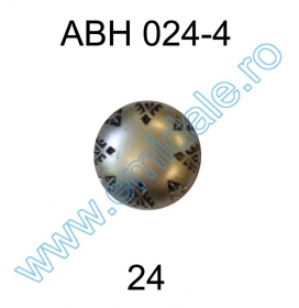 Metalized Plastic Buttons Ju1318, Size 34, Matt Silver (100 pcs/pack) - Metalized Plastic Buttons ABH024-4, Size 24 (144 pcs/pack) 