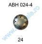 Metalized Plastic Buttons ABH024-4, Size 24 (144 pcs/pack)  - 1