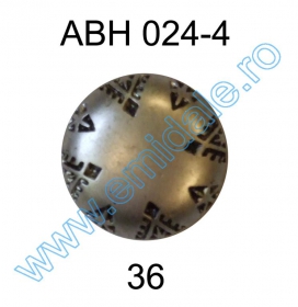 Plastic Metallized Shank Buttons, size 34 (144 pcs/pack) Code: B6361 - Metalized Plastic Buttons ABH024-4, Size 36 (144 pcs/pack) 