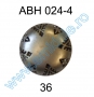 Metalized Plastic Buttons ABH024-4, Size 36 (144 pcs/pack)  - 1