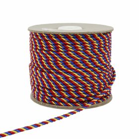 Tricolor Tape and Cord - Three Colors Cord, width 3 mm (50 m/roll)