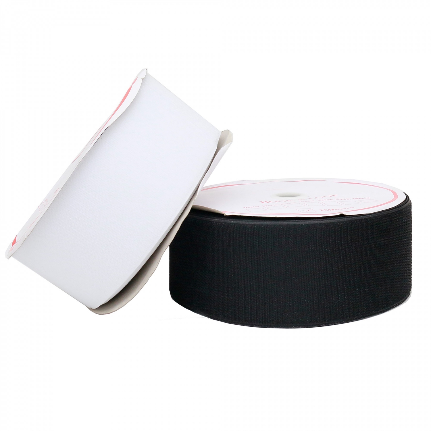 Hook and Loop Tape - 100 mm, White, Black (25 meters/roll)