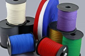 Polyester Ribbon - 40 mm (100 meters/roll) - Decorative Cotton Tape, Herringbone, width 10 mm (100 meters/roll)