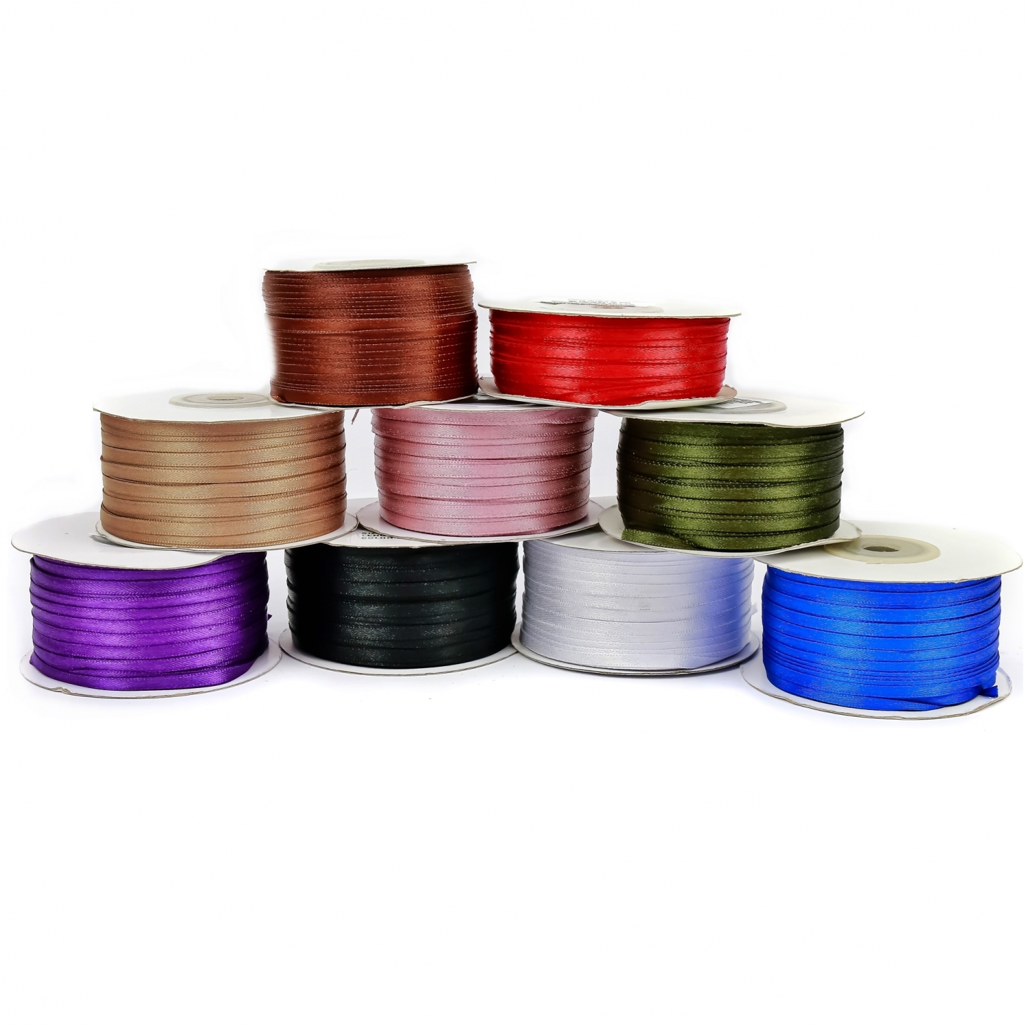 Satin Ribbon, Double Sided, width 3 mm (100 yards/roll)