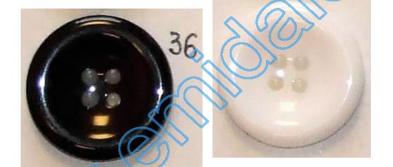 Four-Holes Buttons 0313-1314/36 (100 pcs/pack) 