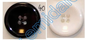 Nasturi AKH3232/40 (144 buc/punga) - Nasturi Plastic cu Patru Gauri 0313-1314/40 (100 bucati/pachet)