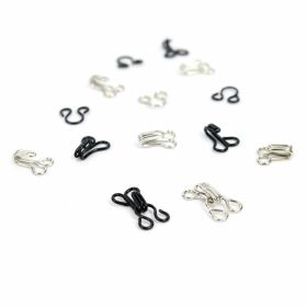 Metal Hook and Eye Clasps, Silver (144 pcs/pack) Code: MB2 parti - Hook and Eye Clasps, 14 mm (1728 sets/pack)Code: MB-MICI-2141